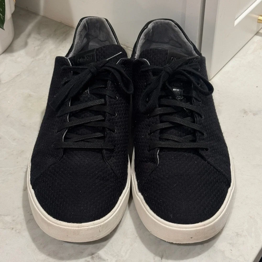 OluKai‎ Lae'ahi Li Sneaker Mens 11.5 Black Drop-In Heel 10445-LRLR Boat Fishing